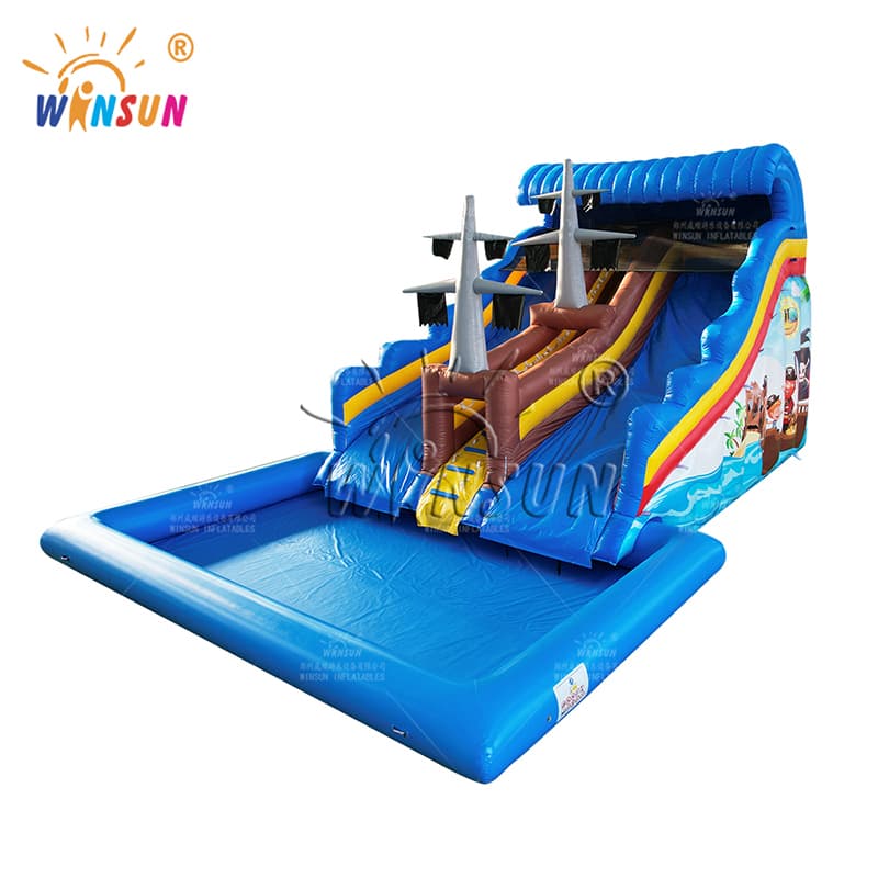 Pirate_themed Inflatable Water Slide with Pool